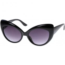 Oversized MLC Eyewear 'Fay' Cat eye Fashion Sunglasses - Black - CJ11WP2VAMT $17.33