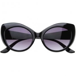 Oversized MLC Eyewear 'Fay' Cat eye Fashion Sunglasses - Black - CJ11WP2VAMT $7.12