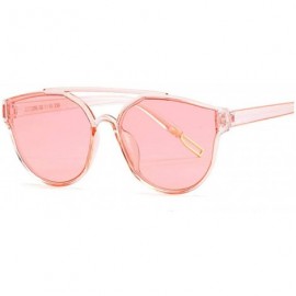 Cat Eye Vintage Sliver Cat Eye Sunglasses Women Fashion Mirror Cateye Sun Glasses Shades UV400 - Pink - CK197Y7LULH $58.43