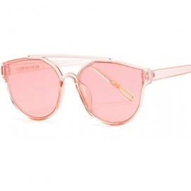 Cat Eye Vintage Sliver Cat Eye Sunglasses Women Fashion Mirror Cateye Sun Glasses Shades UV400 - Pink - CK197Y7LULH $31.21