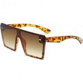 Oversized Classic Fashion Square Oversized Sunglasses for Women Men - Brown - CW18XI7905N $9.00