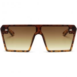Oversized Classic Fashion Square Oversized Sunglasses for Women Men - Brown - CW18XI7905N $9.00