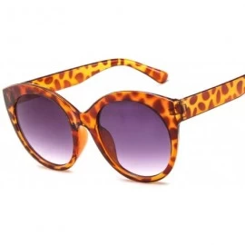 Cat Eye New Vintage Pink Cat Eye Sunglasses Women Mirror Cateye Round Sun Glasses For Female Shades UV400 - Leopard - CE18W0H...