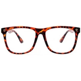 Rimless Women Vintage Optical Myopia Eyeglasses Men Plain Retro Eye Glasses Frame - Leopard - CY183OATANX $9.61