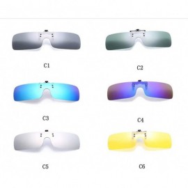 Rectangular Polarized Clip on Sunglasses Anti Glare for Prescription Eyeglasses Clip - Type 3 - C518OZRO4T6 $10.06