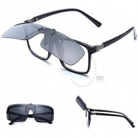 Rectangular Polarized Clip on Sunglasses Anti Glare for Prescription Eyeglasses Clip - Type 3 - C518OZRO4T6 $10.06
