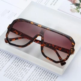 Goggle Big Square Sunglasses Women Vintage Oversized Sun Glasses Goggles Fashion Eyewear UV400 Oculos 9030 - CU18ATA3G45 $32.55