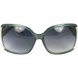 Square Stylish Square Sunglasses Green Frame Metropolitan Design Purple Black Lenses - C7110XI6FLJ $9.92