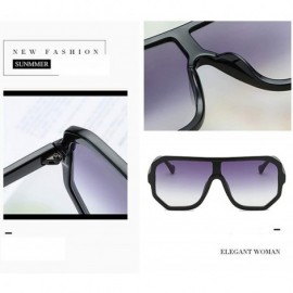 Goggle Big Square Sunglasses Women Vintage Oversized Sun Glasses Goggles Fashion Eyewear UV400 Oculos 9030 - CU18ATA3G45 $32.55