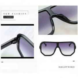 Goggle Big Square Sunglasses Women Vintage Oversized Sun Glasses Goggles Fashion Eyewear UV400 Oculos 9030 - CU18ATA3G45 $54.25