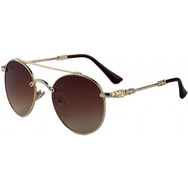 Goggle men and women couple models fashion sunglasses retro sunglasses yurt - Coffee Color - CI125LTUDAH $55.47