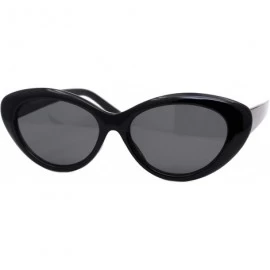 Oval Womens Oval Cateye Sunglasses Vintage Classic Fashion Shades UV 400 - Black (Black) - CS194X69E26 $10.62