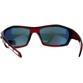 Sport Mens Rectangular Xloop Plastic Retro Sport Plastic Sunglasses - Red Yellow - C118E9EEXEY $7.46