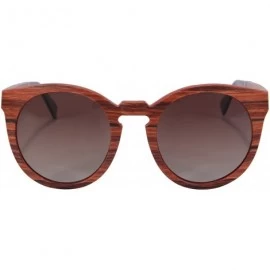 Aviator Retro Vintage Polarized Wood Sunglasses Wood Frame-SG73006 - Redsandalwood- Gradient Brown - CE18DUI0UOW $61.61