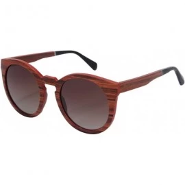 Aviator Retro Vintage Polarized Wood Sunglasses Wood Frame-SG73006 - Redsandalwood- Gradient Brown - CE18DUI0UOW $36.80