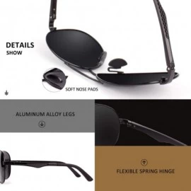 Aviator Classic Premium Military Style Pilot Polarized Sunglasses for Men Women - B Brown Frame/Brown Lens - CU18N0CT2AT $13.85
