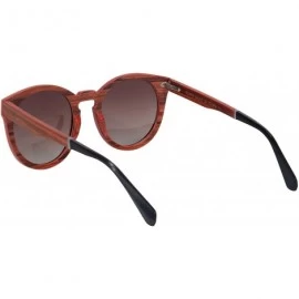 Aviator Retro Vintage Polarized Wood Sunglasses Wood Frame-SG73006 - Redsandalwood- Gradient Brown - CE18DUI0UOW $61.61