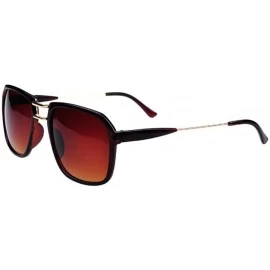 Oversized Women Mens Oversize Square UV Protection Sports Sunglasses Eyewear in Unisex - Brown - C412F67I4LP $14.32