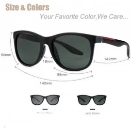 Square Sunglasses Men Polarized Classic TR90 Vintage Square Luxury For Women Blue - Grey - C018YZSQLIH $23.70