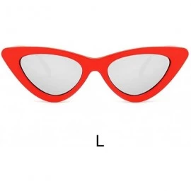 Oval Unisex Candy ColoredCat Eye Shades Integrated UV Sunglasses - L - CN18G43O9YZ $7.16