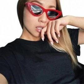 Oval Unisex Candy ColoredCat Eye Shades Integrated UV Sunglasses - L - CN18G43O9YZ $7.16