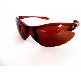 Sport New Promotional Wrap-Around Action Sports Sunglasses - Brown - CG11E73VM69 $20.34