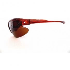 Sport New Promotional Wrap-Around Action Sports Sunglasses - Brown - CG11E73VM69 $9.24