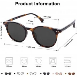 Round Small Round Classic Polarized Sunglasses for Women Men Vintage Style UV400 Lens MAY SJ2113 - CO198OM698Q $11.46