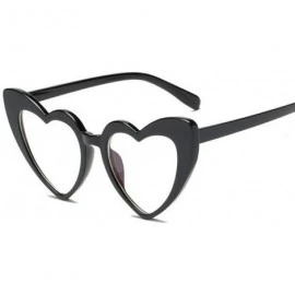 Rimless Heart Shaped Sunglasses for Women - Cat Eye Oversized UV Glasses Sun Glasses Vintage Party Heart Eyeglasses - F - CS1...