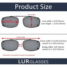 Oval UV Protection Polarized Lens Clip On Sunglasses 57mm Wide x 37mm Height Millimeters - C65-brown - CR18X94WO9X $11.56