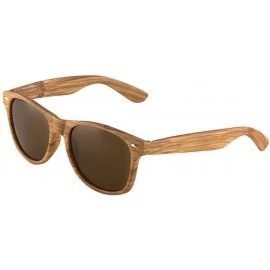 Wayfarer Bamboo Wooden Glasses for Men Women Retro Vintage Clear or Dark Lens - Oak Wood - CG185HQI8YI $17.90