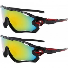 Sport 2 Pack Polarized Sport Sunglasses UV Safety Glasses for Driving Fishing Cycling and Running - CR197ILCUQR $23.81