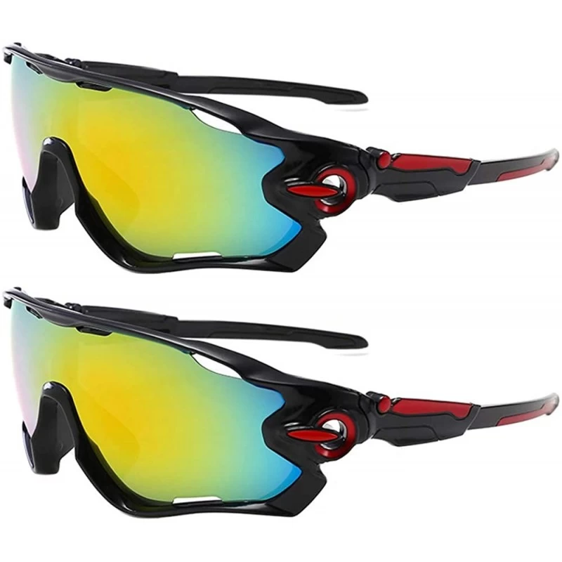 Sport 2 Pack Polarized Sport Sunglasses UV Safety Glasses for Driving Fishing Cycling and Running - CR197ILCUQR $14.92