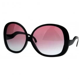 Butterfly Womens Drop Temple Butterfly Oceanic Gradient Plastic Sunglasses - Black Pink Grey - CO186GERYN2 $11.07