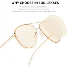Aviator Aviator Sunglasses HD Nylon Lens Men's and Women's UV Protection Sunglasses Color film sunglasses sunglasses - CV194H...