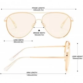 Aviator Aviator Sunglasses HD Nylon Lens Men's and Women's UV Protection Sunglasses Color film sunglasses sunglasses - CV194H...