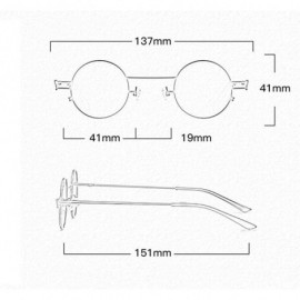 Round Sunglasses Designer Sunshade Eyewear - Black - CG192QZTKQD $9.08