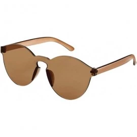 Rimless Round Fashion Sunglasses for Women Men Aviator Metal Mirror Sunglasses - Rimless-c4 - CV18QW70TQ6 $8.81