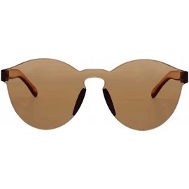 Rimless Round Fashion Sunglasses for Women Men Aviator Metal Mirror Sunglasses - Rimless-c4 - CV18QW70TQ6 $8.81