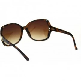 Oversized Rhinestone Bling 90s Classic Womens Plastic Butterfly Designer Sunglasses - Tortoise Brown - CO18QA404D6 $13.08