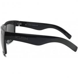 Square Men's Original Hardcore Black Classic Square Sunglasses with Dark Tinted Lenses - Black Frame - Black - CG18UECLCXZ $2...