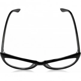 Round Super Cat Eye Glasses Vintage Inspired Mod Fashion Clear Lens Eyewear - Black - C5117X3BPY9 $10.22