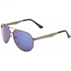 Aviator Classic Round Thin Frame Thick Temple Aviator Sunglasses - Blue - C4197XORQ8L $26.20