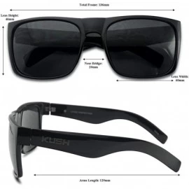 Square Men's Original Hardcore Black Classic Square Sunglasses with Dark Tinted Lenses - Black Frame - Black - CG18UECLCXZ $2...