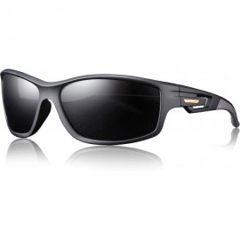 Sport Sport Polarized Sunglasses for Men Women - C1 Black Frame / Grey Lens - CH18UHUEOMZ $19.79
