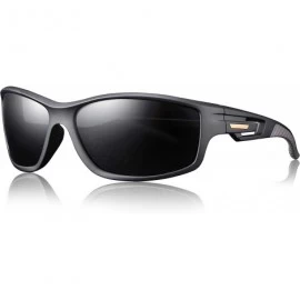 Sport Sport Polarized Sunglasses for Men Women - C1 Black Frame / Grey Lens - CH18UHUEOMZ $12.34