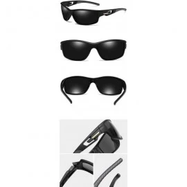 Sport Sport Polarized Sunglasses for Men Women - C1 Black Frame / Grey Lens - CH18UHUEOMZ $12.34