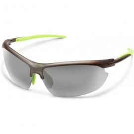 Semi-rimless Slant Polarized Sunglasses - Matte Smoke - CX18759AH0K $64.49
