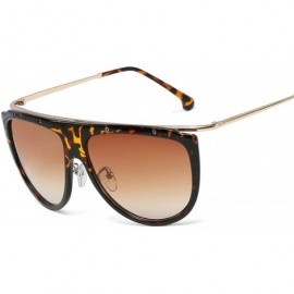 Round Fashion Big Frame Siamese Sunglasses Trend Rivet Metal Legs Sunglasses Ladies Vintage Round Men Sun Glasses - CM192EDHZ...