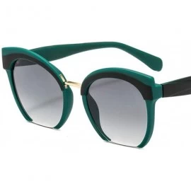 Cat Eye Trendy Colored Half Frame Cat Eye Sunglasses Women Eyeglasses - 5 - CV18WZUOXCR $47.00